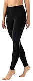 Merry Style Damen Lange Leggings aus Viskose MS10-143 (Schwarz, M)