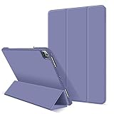 Buqiuy 10.2” TPU Case for i-Pad 7th/8th Generation (2020/2019) Shock Proof Screen Protective Shell, Tri-Fold Folio Smart Stand Cover with Pen Holder Auto Sleep/Wake , Lavender Purp