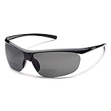 Urbanium Eyewear Modell Nizza – Sportsonnenbrille in schwarz - polarisierend mit unauffälligen Lesefenster im unteren Bereich der Gläser mit Addition +1.50