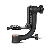 JZYLOVE Flexible Kamerastativbeine Professional Camera Gimbal Stativkopf Kompatibel mit großer Ladekapazität Kamera Teleobjektiv 1/4 Schraube 48mm Durchmesser (Color : Black)