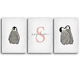 Wandkunst Schöne Baby Pinguin Leinwand Kinderzimmer Drucke Mädchen Bilder Poster Kinderzimmer Innen Wohnkultur Malerei 30X40cm Kein R
