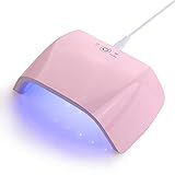 Makartt LED Nagellampe Poly Nagel Gel Nagellack 18W Aushärtelampe Tragbarer Leichter Nageltrockner 30s/60s Timer Einstellung