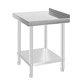 Arbeitstisch Edelstahl Edelstahltisch Arbeitstische für Küche Küchentisch Edelstahl 61 * 61 * 90