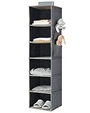 YOUDENOVA Hängeregal Schrankorganizer Stabiler Kleiderschrank Organizer Ordnungssystem Hängeaufbewahrung mit MDF-Platten und Bambus-Stock verstärkt G