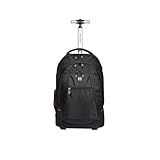 MOSHUO Bordkabinen-Gepäck-Trolley-Koffer, Rucksäcke mit Laptop-Fächern Reisetasche mit großem Fassungsvermögen Teleskopgriff (Color : Black, Size : 35 * 19 * 53cm)