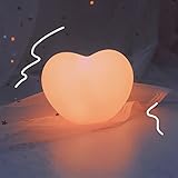 Ruiyete Geschenk Frauen Valentinstag Liebhaber Liebe Geschenk Nacht Dekorationen Geburtstag Valentinstag Licht Männer 3D für Tag Herz LED Nachtlichter (Rosa)