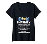 Damen Apotheker Pharmily PTA Pharmazeutisch-Technischer Assistent T-Shirt mit V