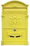 Wandhalterung Abschließbarer Briefkasten Metallschlüssel Große Kapazität Wandhalterung Abschließbar Im Freien Verzinkte Gewerbe Ländliches Zuhause Dekorativ & Büro Vorschlagsbox Paketbox Drop Box (K)