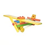 Buntes Holzflugzeug | Spielzeug | Mehrfarbig | Pädagogisches Kinderspielzeug | Lehrspielzeug Frühes Lernen | Montessori Spielzeug zum Basteln | Bastelspaß | Flugzeug zum Selbstb