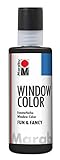 Marabu 04060004173 - Window Color fun & fancy, schwarz 80 ml, Fensterfarbe auf Wasserbasis, ablösbar auf glatten Flächen wie Glas, Spiegel, Fliesen und F