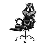 Leder Büro Gaming Stuhl Startseite Internet Cafe Rennstuhl Spiel Ergonomisch Stuhl Rotierende Heben Liegen Spielstuhl (Color : 478 footrest)