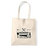 Art T-shirt, Shoulder-Tasche, wenn Nonno nicht ist, können wir alle Fregate, Shopper, Meer, Naturfarben, Einheitsgröß