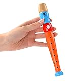 WUSHUN Holzflöte Spielzeug, Musikpfeife Instrumente Für Kinder, Orld of Toys Flöte Musikspielzeug Blockflöte Kinderflöte Aus Holz Spielzeug Für Musikalische Früherziehung, 2.5 X 20cm, Zufällige Farb