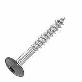 SCREW REBEL Fassadenschrauben 4,8x38 TX20 - RAL 7012, Basaltgrau - 100 Stück Edelstahl A2 Tresp