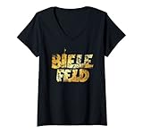 Damen Bielefeld mit Sparrenburg (Vintage Goldgelb) Bielefeld T-Shirt mit V
