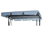 Swing Top Cover Outdoor,wasserdichte und Sonnenschutz Schaukelbezüge,Ersatzdach Sonnenschirm Überdachung für Schwingen Hollywoodschaukeln,Sonnensegel ​für Garten Schaukel Sommer (Grau164*114*15)