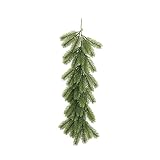 XYSQWZ Künstlicher Weihnachtskranz Grüne Weihnachtsgirlande PE Rattan Tannennadeln Weihnachtsschmuck für Treppenfenster 1,8m 50cm Weihnachtsgirlande (Farbe Grün, Größe 50cm Einfarbig)