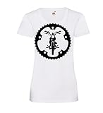 Kettenblatt Chopper Front Frauen Lady-Fit T-Shirt Weiß M - shirt84