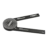 YCKL 360-Grad-Winkel-Lineal, Winkelmesser, Messlineal, aus Aluminiumlegierungsmaterial, dauerhaft, klarer Maßstab, geeignet für dreidimensionale Objekte quadratische Rohr, hohl. (Color : Black)