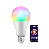 WLAN Smart Led Lampe,Dimmbar 15W E27 Farbwechsel Glühbirne ,Smart LED Lampe Kompatibel mit Alexa/Google Home, Tuya Smart App, dekorative Glühbirnen für Haus Dekoration,Party