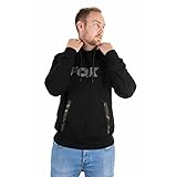 Fox Black/Camo Print Hoody - Angelpullover, Größe:L