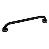 GAOSHENGWUJINGD Haltegriffe Sicherheit Bad Schwarz Sicherheits-Badezimmer Handlauf Elderly Haltegriffe for Behinderte Wand befestigter Gerade Handtuchhalter Sicherheits-Supp