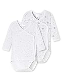 Schiesser Baby Organic Cotton Unisex Wickelbody mit Knöpfen (2er Pack), mehrfarbig 1, 56