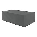 Planesium Premium Gartentisch Gartenmöbel Hülle Abdeckung Schutzhülle Haube Abdeckplane Garnitur wasserdicht atmungsaktiv 575g /lfm (Anthrazit Breite 300cm x Tiefe 220cm x Höhe 90cm)