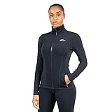 SMILODOX Damen Full Zip Trainingsjacke Nellie - Regular fit langarm Oberteil mit Stehkragen und Reißverschluss, Größe:XS, Farbe:Schw