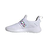 adidas Kids' Lite Racer Adapt Running Shoe, White/Light Granite, 7