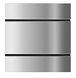 Frabox® Edelstahl Design Briefkasten LENS, Zeitungsfach, super Regenschutz, Made in Germany