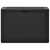 Festnight Auflagenbox Wasserdicht Sitzbank mit Stauraum Aufbewahrungsbox Auflagenbox Kissenbox Gartenbox Anthrazit 78x44x55
