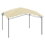 Amdohai Gartenpavillon 4x4x2,9 m Cremeweiß 180 g/m²