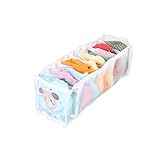 Cysincos Aufbewahrungsbox für Unterwäsche 6/7/11 Gitter Faltbox Kleiderschrank Organizer für BHS Socken Unterhosen und Krawatten Faltbare Schulbladen Org