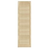 DecoMeister Lamellentür Holz Möbeltür Lamellentüren Kiefer Möbelfront unbehandeltes Kieferholz Schranktür Kleiderschrank offene Lamellen 394x1406 cm Einzeln Massivholz natürliche Maserung