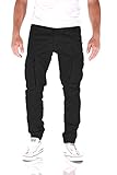 JACK & JONES Paul Flake Cargo Regular Fit Herren Jeans Hose, Farbe:Black Beauty, Hosengröße:W30/L34