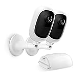 Reolink WLAN IP Kamera Outdoor Kabellose 1080p Überwachungskamera mit Wiederaufladbarem Akku, 2,4Ghz WiFi, 2-Wege-Audio, PIR Bewegungsmelder, 10m IR-Nachtsicht und SD Kartenslot, Argus Pro(2 Stück)