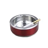 CAIMEI Zigaretten-Butt-Eimer Edelstahl-Aschenbecher, Metall-Desktop-Raucher-Aschen-Tablett, Garten-Unkraut-Aschenbecher, Zigarettenasche Für Innen- Oder Außen-Asche, Halter Für Rauchlose Außerhalb D