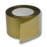 1 Rolle super stabiles Absperrband Flatterband Warnband Trassenband Folienband Parkplatzsperre Baustellenabsperrung 75mm (250m, Gold)