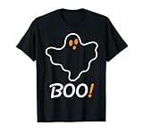 Halloween Damen und Herren Tshirt Geist BOO T-S