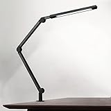 Eyocean LED Schreibtischlampe,Schwenkarm Architektenlampe Arbeitsleuchte,Berührungssteuerung Büro Tischlampe, Stufenloses Dimmen einstellbare Farbtemperaturen,Augenschutz, 10W Klemmleuchte,Mattschw