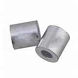 PUJUFANG-PHONE CASE 5. 0pcs. Aluminium Crimp Loop-Hülsenclips mit Aderrelsen/Löchern, for 2,5-mm-Seile Drahtseilhülsen, Aluminium-Seilhülse, Pressk