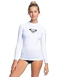 Roxy Damen L/sl Surf Tee Whole Hearted - Langärmliger Rashguard mit UPF 50 für Frauen, White, L, ERJWR03408