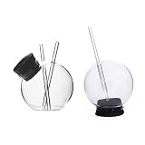 Tangpingsi Weinverkostungsgläser, Cocktailglas Kreative Kugel geformt Wiederverwendbare Trinkhalm Cup Wein Saft Gläser Kaffee Tumbler Für Bar Zuhause-Party