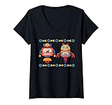 Damen Bunte Roboter Mechanik Robotik Ingenieur Spielzeug T-Shirt mit V