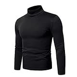 Rollkragen Thermooberteile Herren Langarmshirts Sport Unterwäsche Winter Warm Weich Fleece Unterhemd Basic Slim Fit Langarm Oberteil Baselayer Funktionsunterwäsche Ski Snowboard Thermounterw