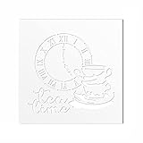 ITD Collection | Schablone Angefertigt aus Durchsichtiger | Schablonen für Scrapbooking Zeichnung DIY | Größe 16x16 cm, Dicke 300 Mikrometer (ST0049)
