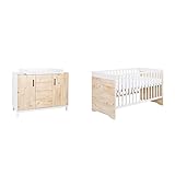 Schardt 10 914 59 00 Sparset Timber Pinie bestehend aus Kinderbett, Umbauseiten und Wickelkommode, b