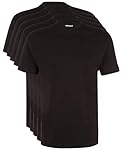 Ultrasport Herren Sport Freizeit T-Shirt mit Rundhalsausschnitt 5er Set, Schwarz, XXL