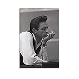 Johnny Cash Poster-Druck, Leinwandbild, Wandkunst, Bilder für Wohnzimmer-Dekoration, 20 x 30